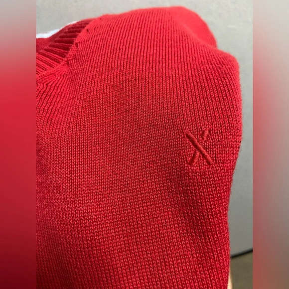 Brax Pima  cotton v neck red v neck sweater Sz M - Picture 8 of 12